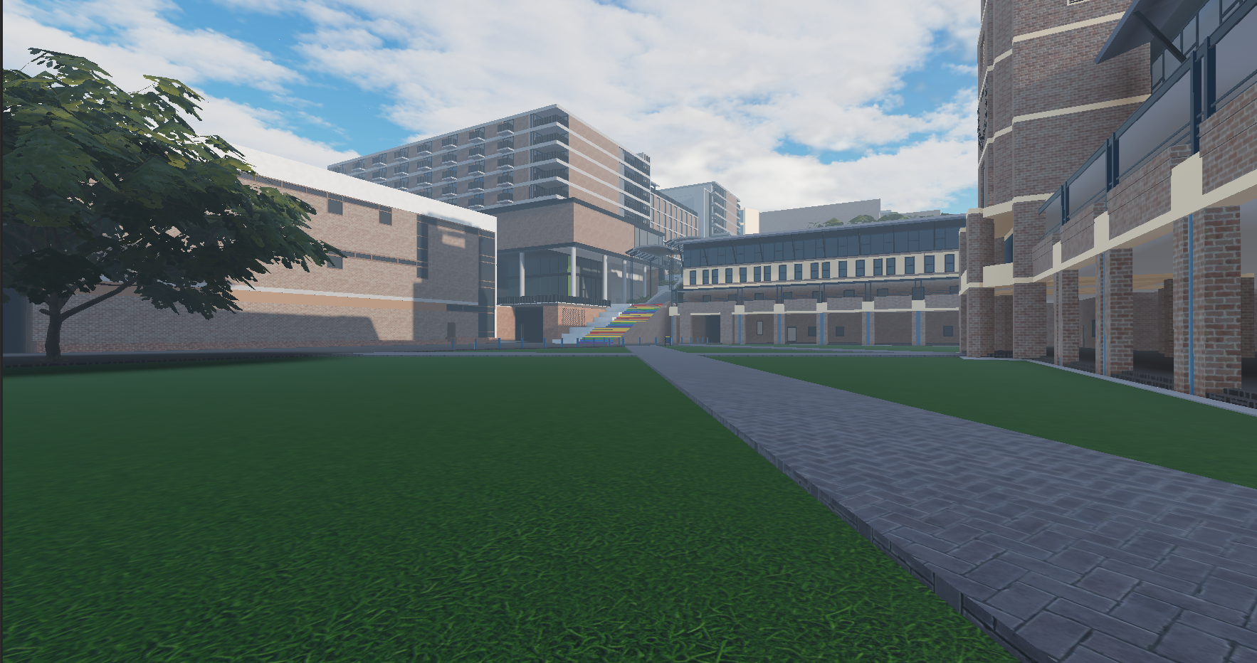 UNSW Quad Rainbow Stairs